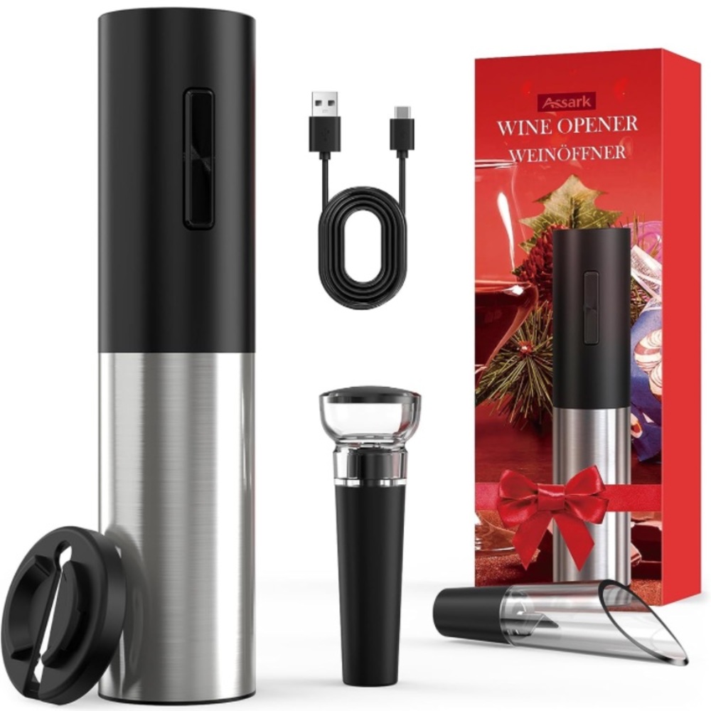 Electric Wine Bottle Opener Rechargeable Cordless Automatic Corkscrew Opener